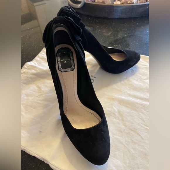 Dior suede bow tie heels - Picture 2 of 4